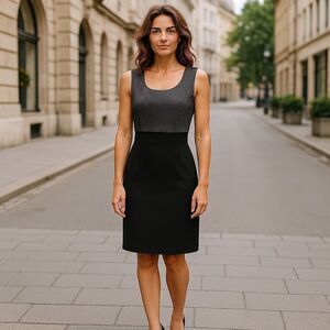 Semantiks Black Polka Dot Sleeveless Cocktail Dress Size 6